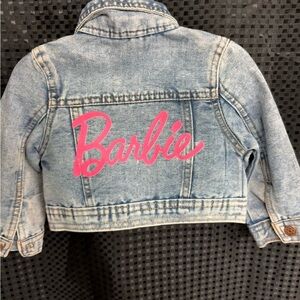Barbie Kids Denim Jacket - Blue with Pink Logo
